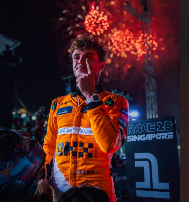 澳客网官网-F1新加坡大奖赛诺里斯获赛季第三冠 挑战世界冠军